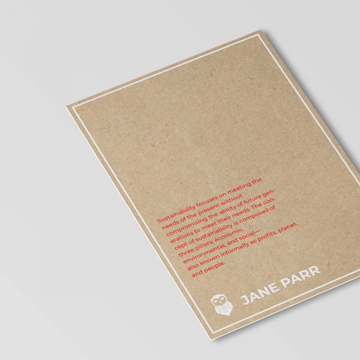 Brown Kraft Postcards DRYPRINTS